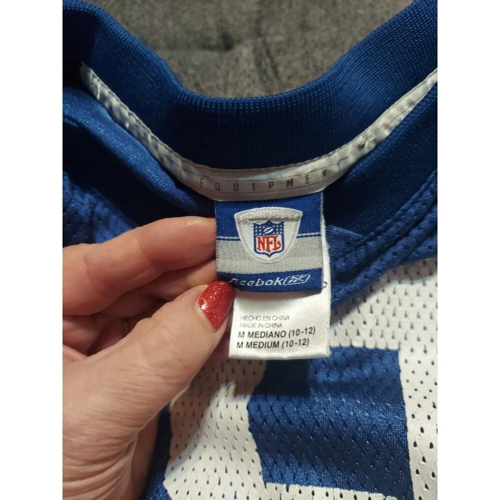 Reebok Peyton Manning Indianapolis Colts #18 Jersey Blue Youth Medium‎ (10-12)